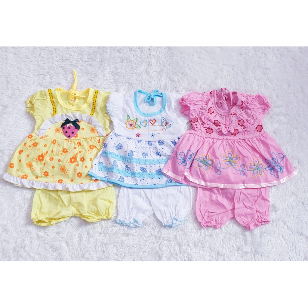 PAKET HEMAT DRESS BABY USIA 0-12 BULAN / CYAND CLOTHING / SETELAN BAJU ANAK