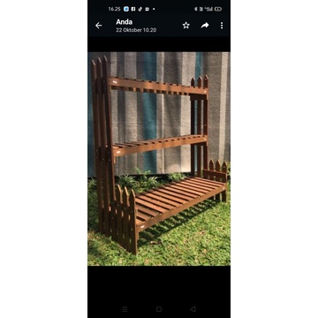 rak kayu ulin model pagar best seller