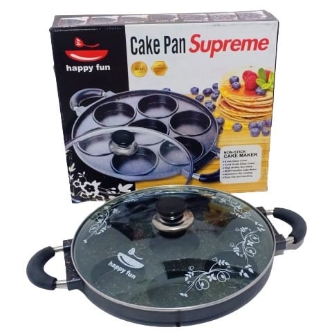 CETAKAN KUE SUPREME HAPPY FUN LUBANG 7 DATAR  CAKE PAN HOLE DATAR CETAKAN MARTABAK MINI TAKOYAKI KUE