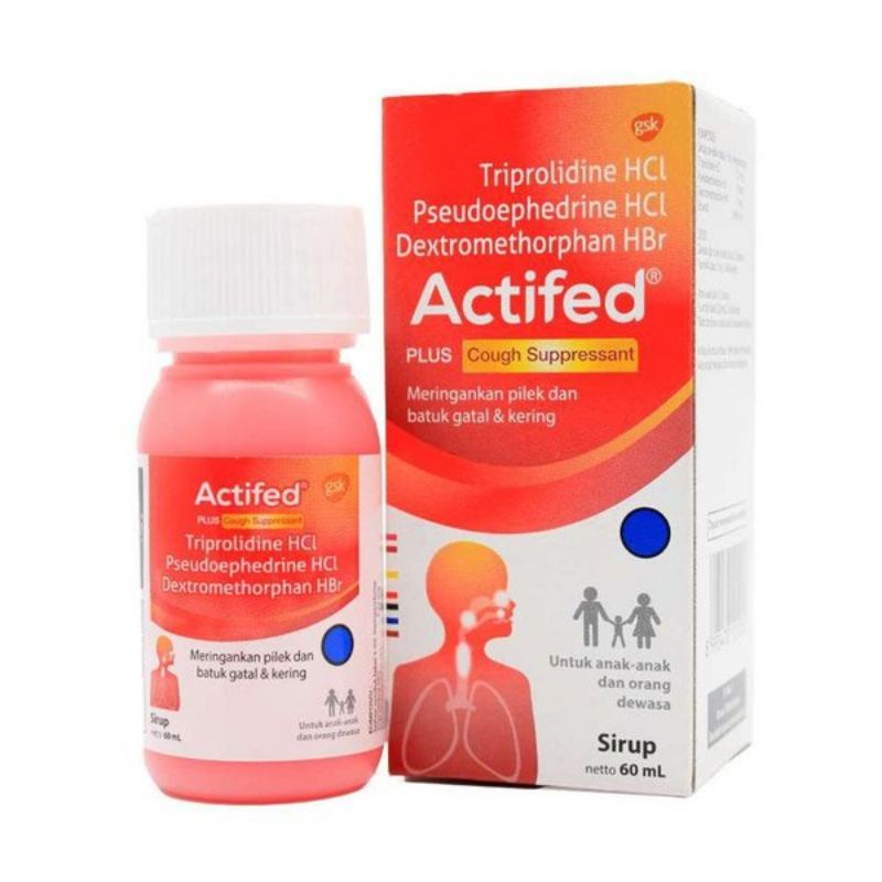 Actifed Merah (Pilek + Batuk Kering )