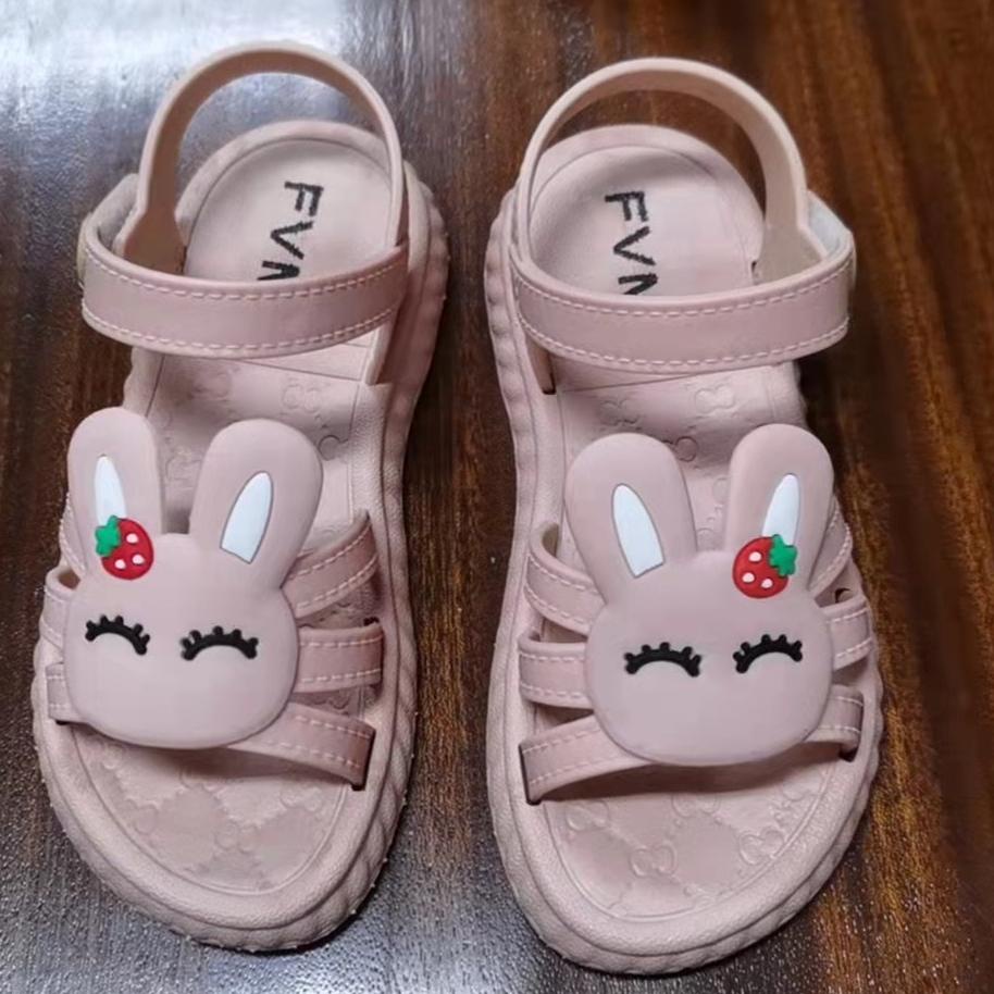 Ho Omy Rabbit Sandal Anak Perempuan Bahan Karet Model Lucu 3-8 Tahun Import