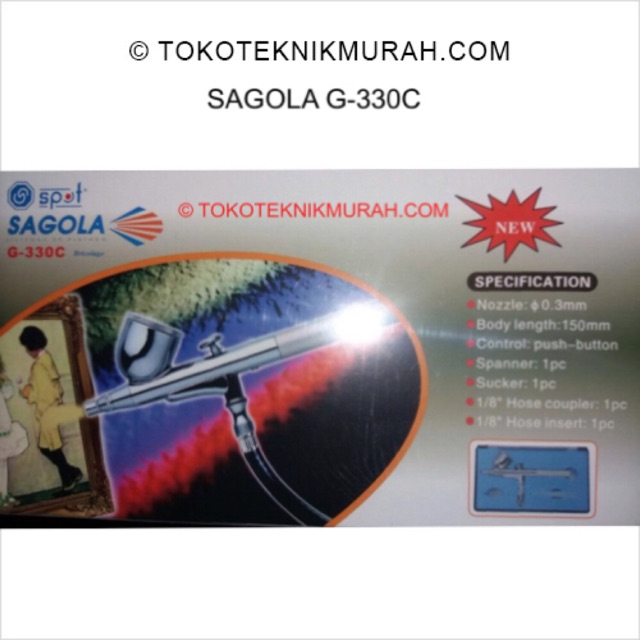 Sagola G-330 C Air Brush Alat Semprot Cat Airbrush G330C