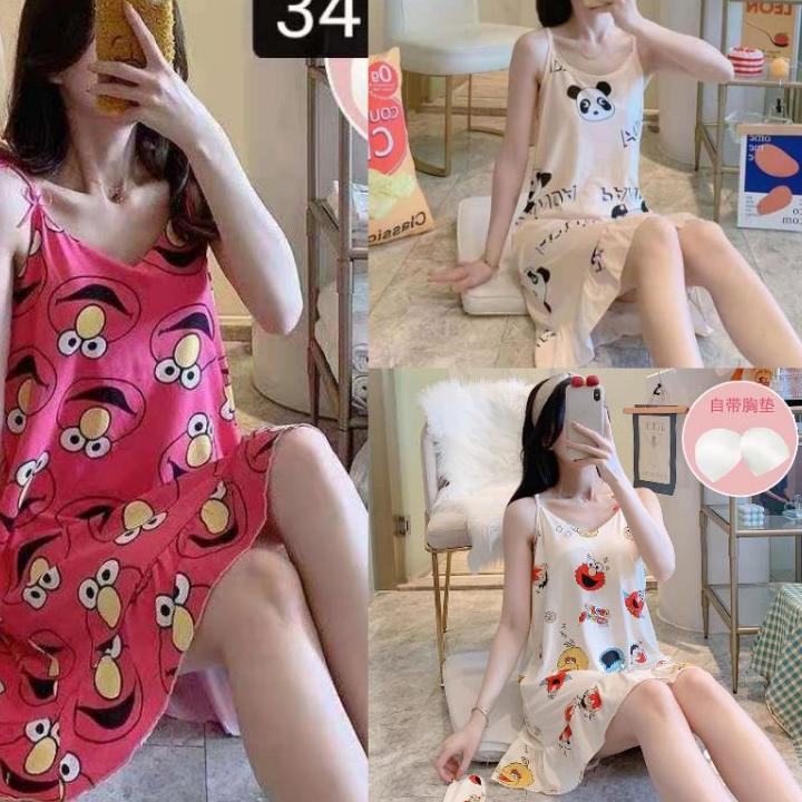 ♥ daster tidur tanktop wanita import / daster seksi dewasa / daster tank bra tali satu ✸