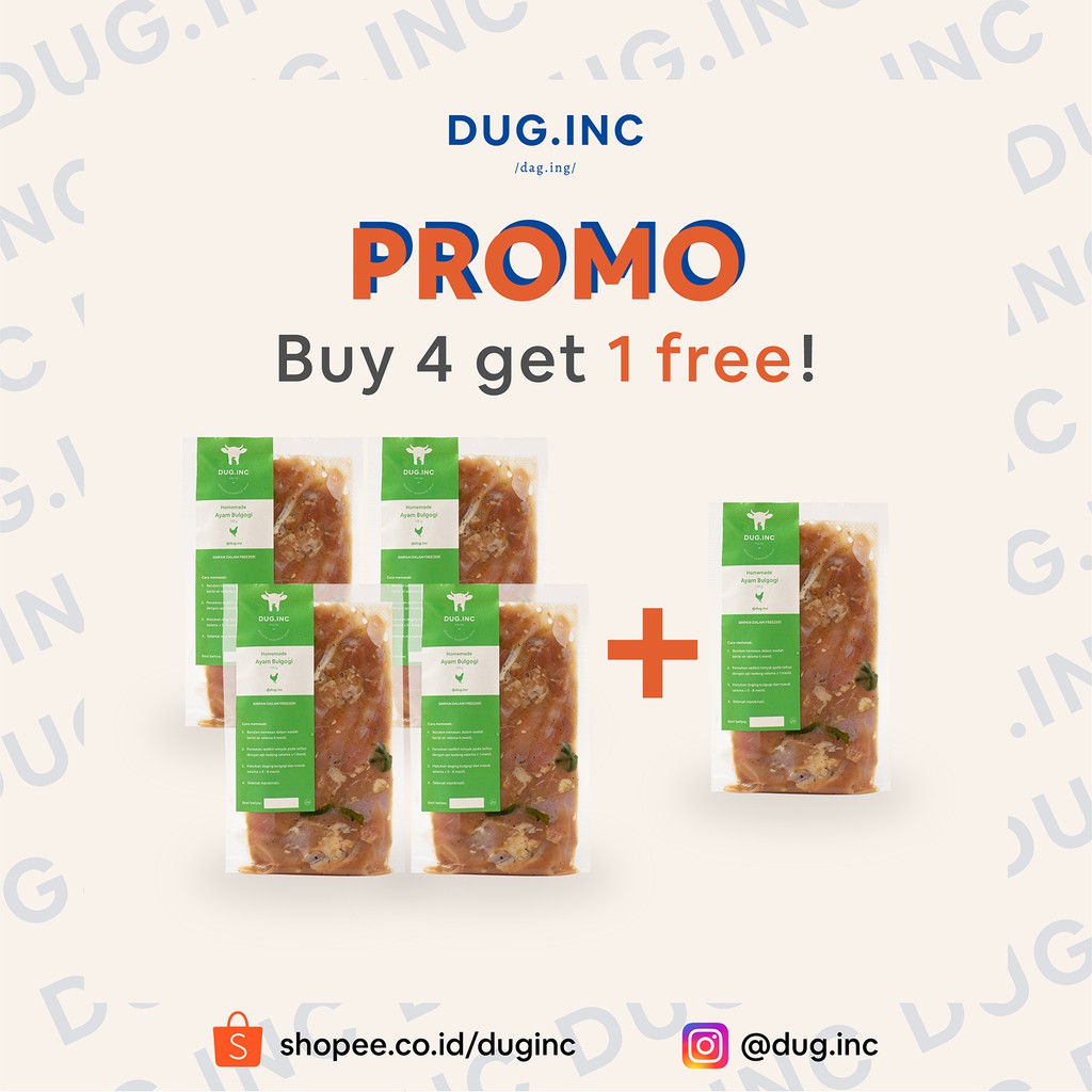 

PROMO! Beli 4 Ayam Bulgogi GRATIS 1 Ayam Bulgogi Dug.inc Daging Kemasan Cepat Saji Frozen Food