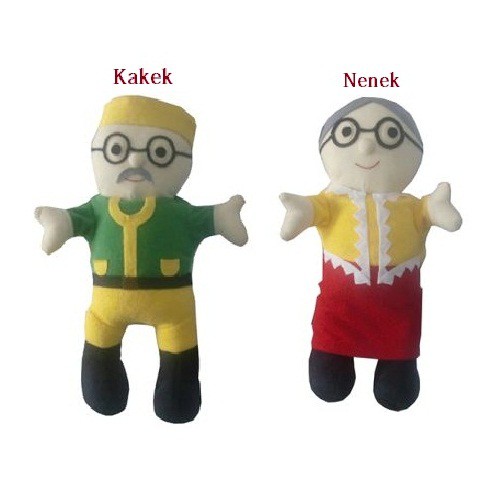 Boneka Tangan Kakek dan Nenek - Mainan Edukasi Edukatif Boneka Tangan Karakter