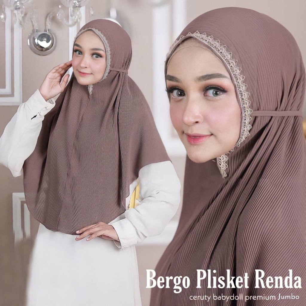 BERGO MARYAM PLISKET LIDI DIAMOND RENDA PREMIUM/BERGO MARYAM PLISKET RENDA TALI