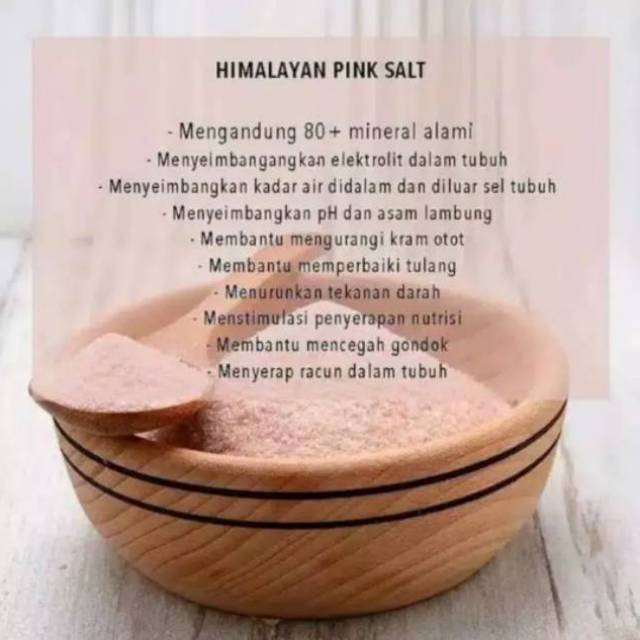 Garam Himalaya 1 kg Natural Pink Himalayan Salt Fine Halus 1 kg 1000 gram