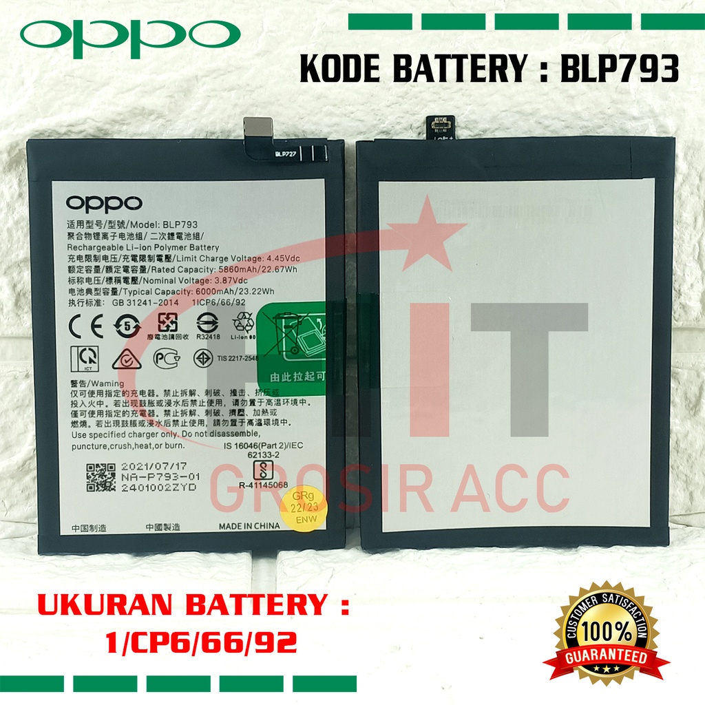 Baterai Original OPPO C11 C12 C15 BLP793 BLP-793