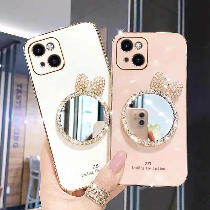 Casing Soft Case Xiaomi Note 11 11Pro 10 9S 9Pro X3Pro X3NFC Note8 Note7 Aksen Cermin + Pita DGX