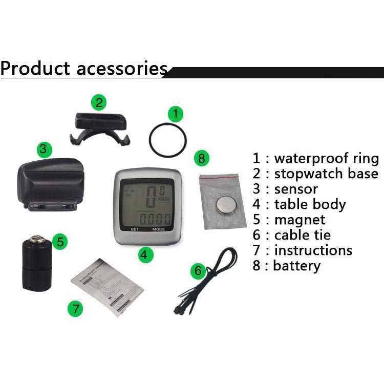 SUNDING Odometer Speedometer Monitor Sepeda - SD-201C