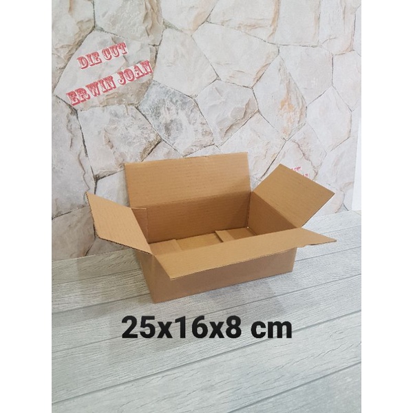 

Kardus / Box / uk. 25x16x8 cm./ Karton Packing polos baru ST