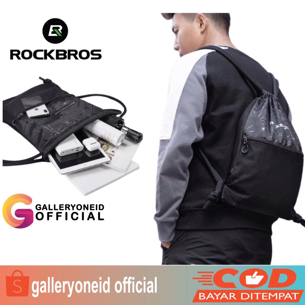 Tas Olaraga Sepeda Rockbros D49 Drawstring Backpack Sports Bag Ransel