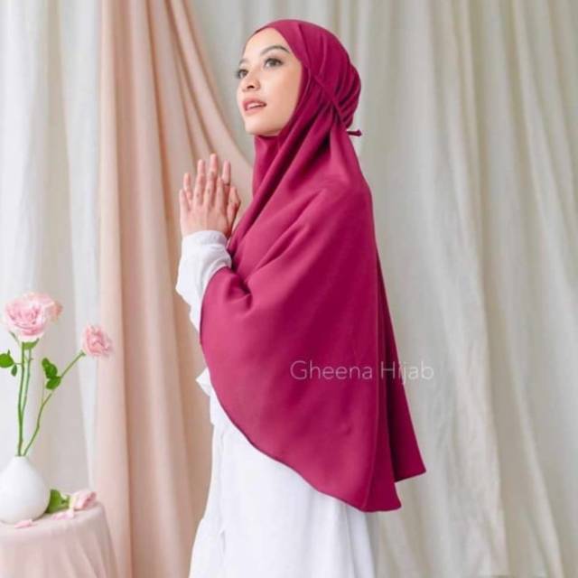 Kerudung instan Jilbab Bergo Maryam Simpel Jumbo XL Diamond Khimar Non Pet