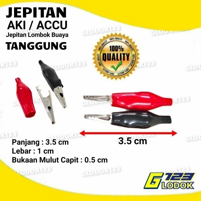 Jepit Capit Buaya Aki Lombok Kabel Accu Batre Kecil Tanggung Besar