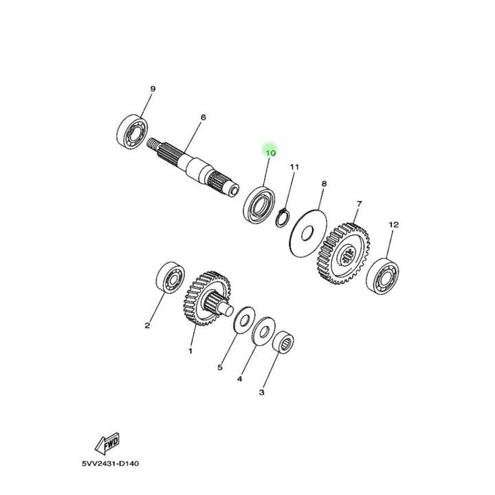 SEAL SIL AS RODA BELAKANG MIO SOUL NOUVO FINO KARBU MIO SPORTY ASLI ORI YAMAHA 93102 26800