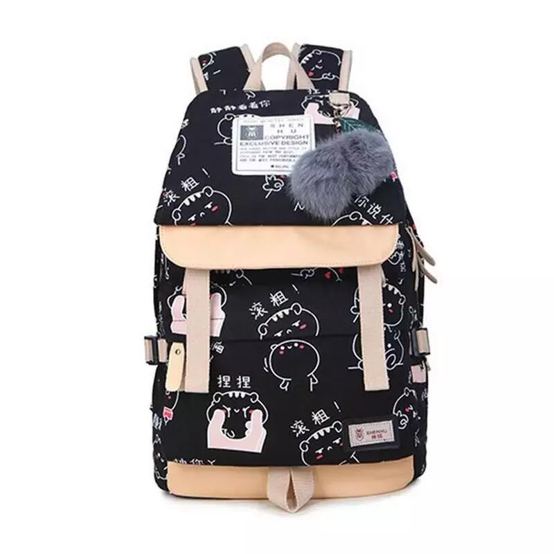 Tas Ransel Cewek Fashion Backpack Sekolah Besar Remaja Wanita Perempuan Distro Korea Sma Terbaru