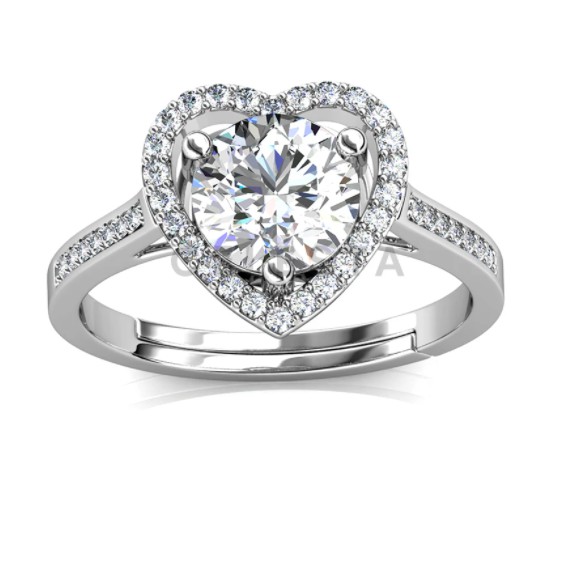 [GRA DIAMOND SERTIFIKAT] mon amour Ring - 1 carat cincin berlian Moissanite diamond with 925 silver