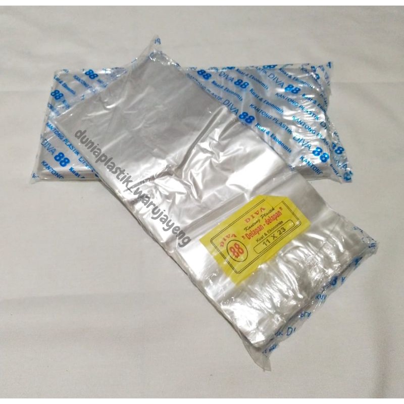 Plastik Bening ½kg 88 Biru / Kantong Plastik Merk Diva 88 Biru Tebal 0,2