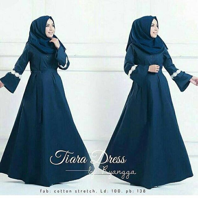 Dress Murah / Dress Muslim / Maxi Dress / Tiara Dress Navy