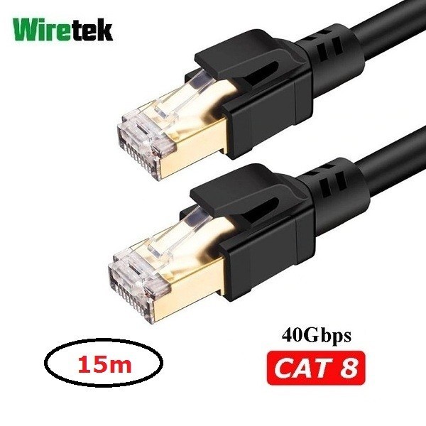 Wiretek Kabel LAN Cat 8 Gigabit Ethernet Network Cable 15 meter