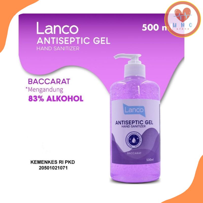 ASEPTIC GEL HANDSANITIZER LANCO BOTOL PUMP 500ML