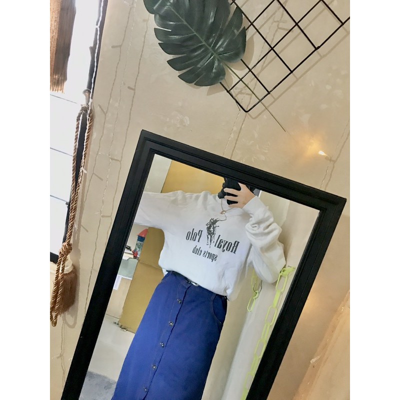 (THRIFT) CREWNECK OVERSIZE TANGAN BALON