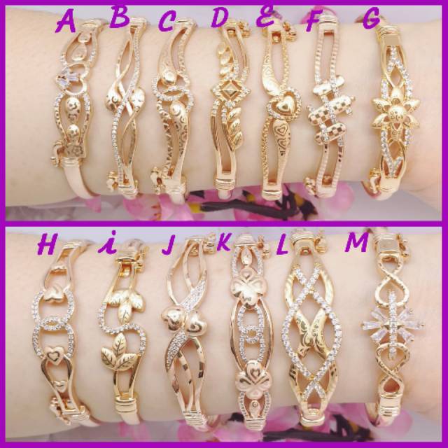 Gelang bangle mewah uk6Cm produk terbaru promo [GBX-5]