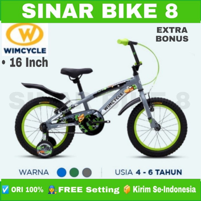 Sepeda Anak Laki Ukuran 16&quot; 18&quot; dan 20 Inch BMX WIMCYCLE SHOTGUN Garansi Resmi