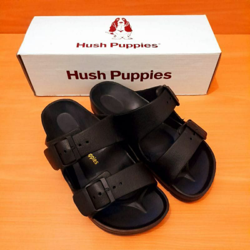 Sandal Slipon Sandal Pria Strap Sendal premium Hush Puppies Polos Terbaru Versi Korea dari mode trendi yang cocok untuk semua, kasual, nyaman, non-slip, seret pria baru di rumah