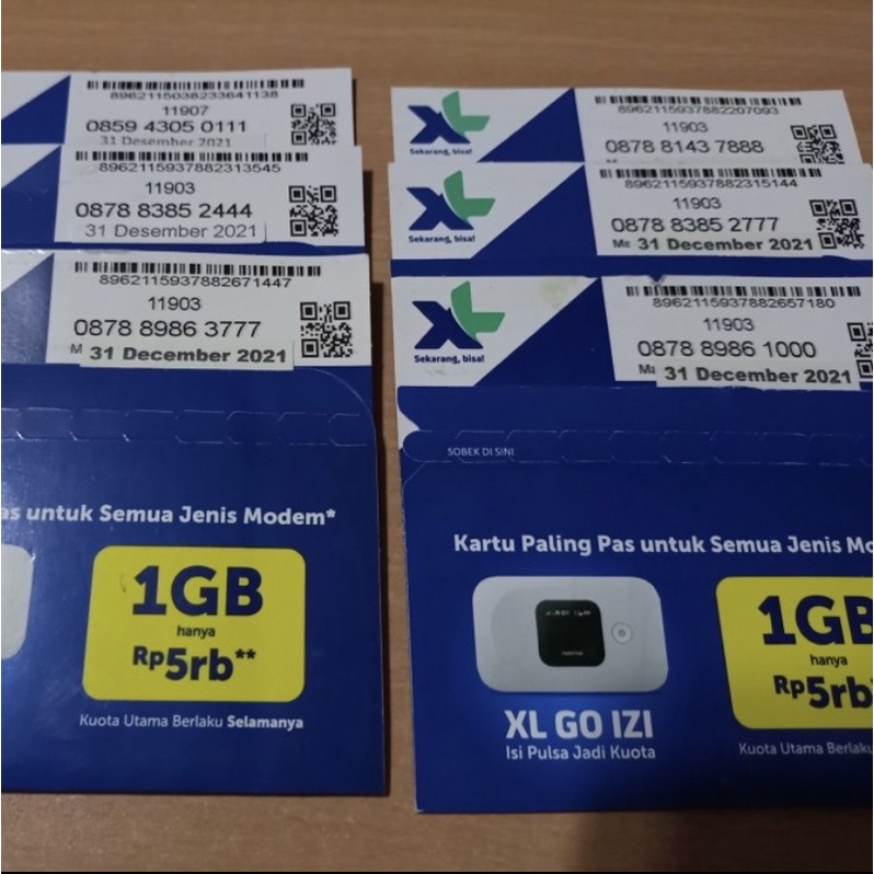 Kartu Perdana Khusus XL GO IZI / XL HOME 5000/GB No Cantik.