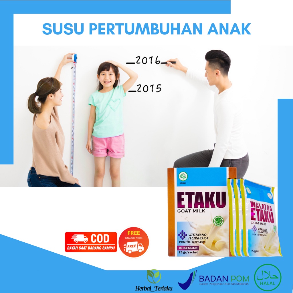 

Susu Pertumbuhan Anak Mengatasi Stanting Meningkatkan Kalsium Manambah Nutrisi Menambah Tinggi Badan Memperkuat Tulang Menjaga Kesehatan Anak Meningkatkan Imun Anak Susu Efektif Untuk Pertumbuhan Anak Dengan Walatra Etaku 100% Asli Dan HALAL MUI