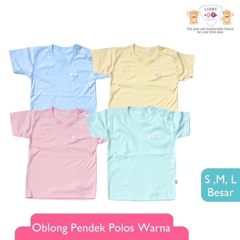 Libby baju oblong pendek warna SML - 1 Pcs /Baju bayi Libby