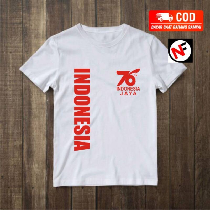 Kaos Kemerdekaan Indonesia 76 - Kaos HUT RI 76 - kaos agustusan / KAOS PROKLAMASI