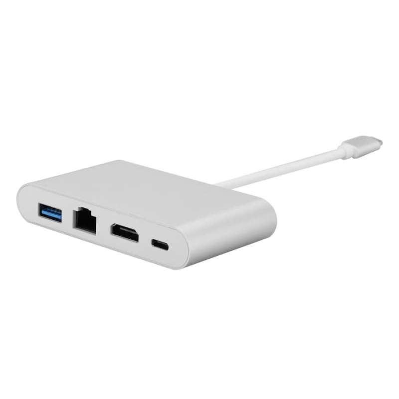 Type-c to thunderbolt hdtv lan rj45 usb 3.0 hub pd converter 4in1 4k gigabit 1000Mbps 5Gbps for macbook chromebook laptop