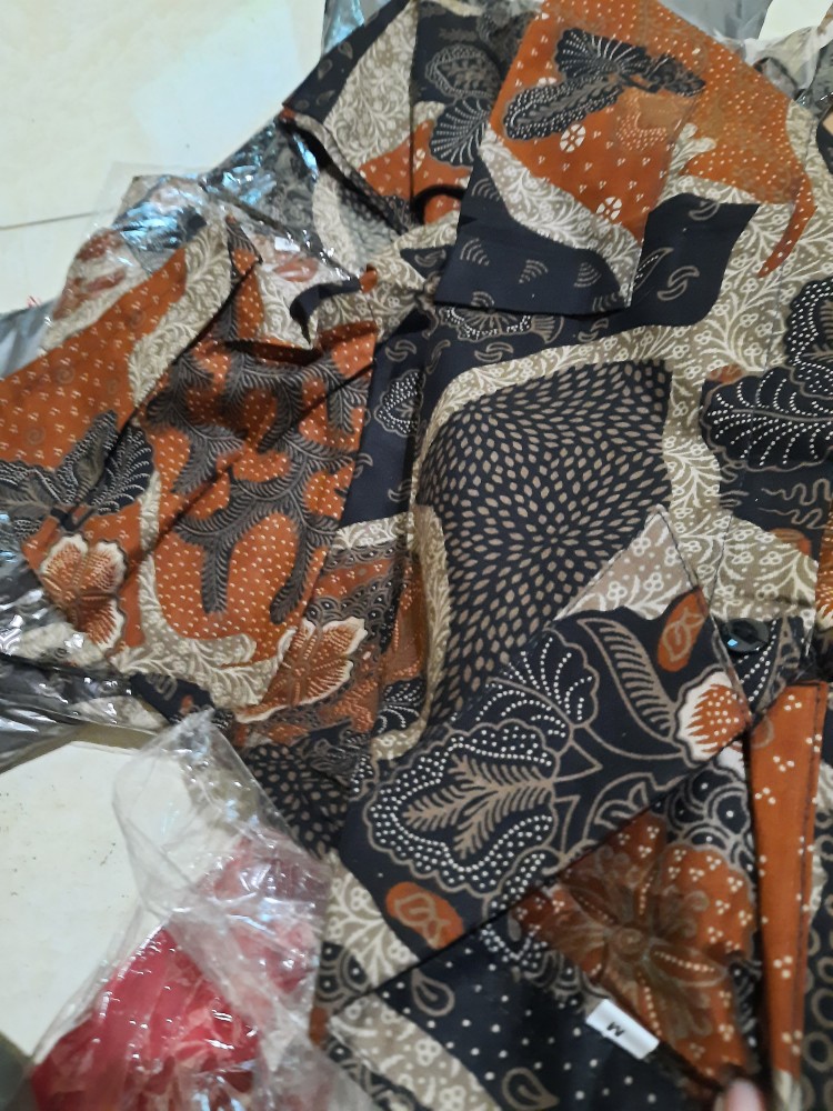 Tey-17 Batik Wanita Asj Sa Hrb026 Kenongo Kemeja Tosca Pendek