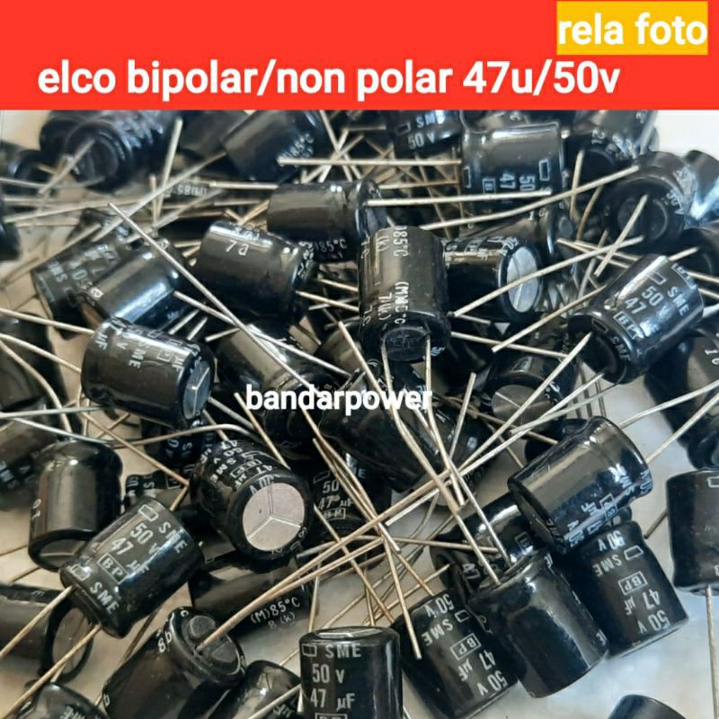 elco bipolar nonpolar 47uf/22uf 50v Original