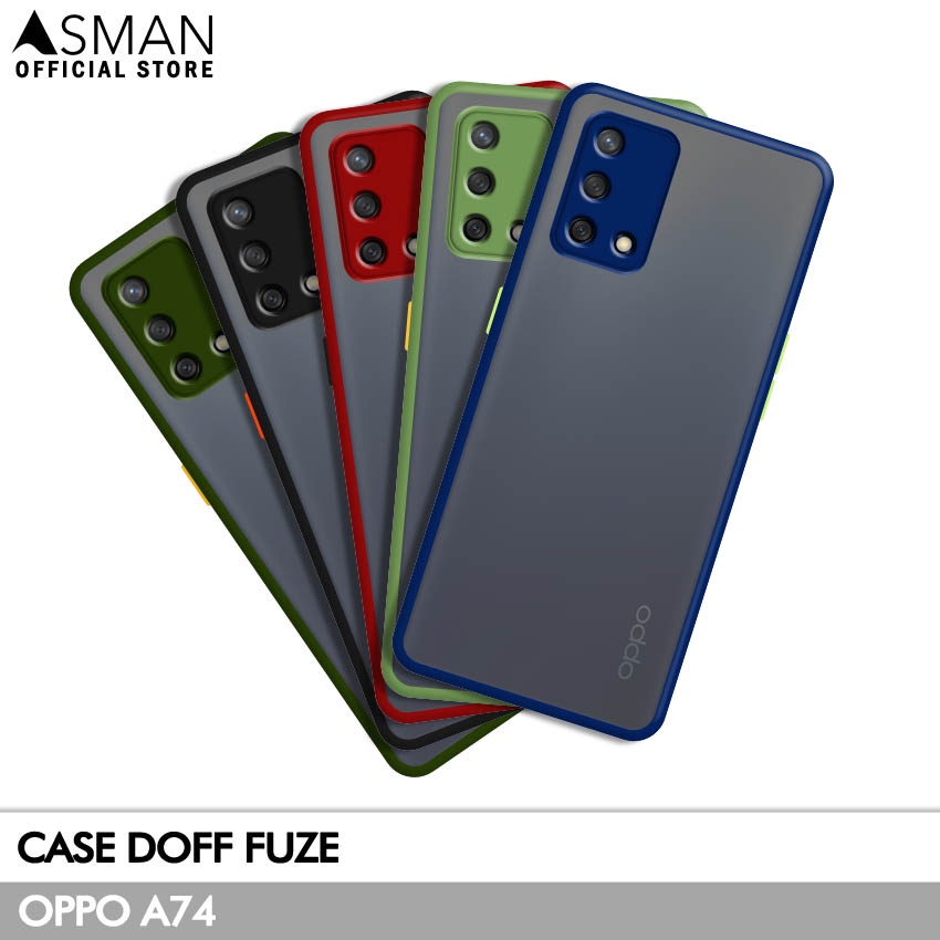 Asman Case Oppo A74 Doff Fuze Premium Shield Protector