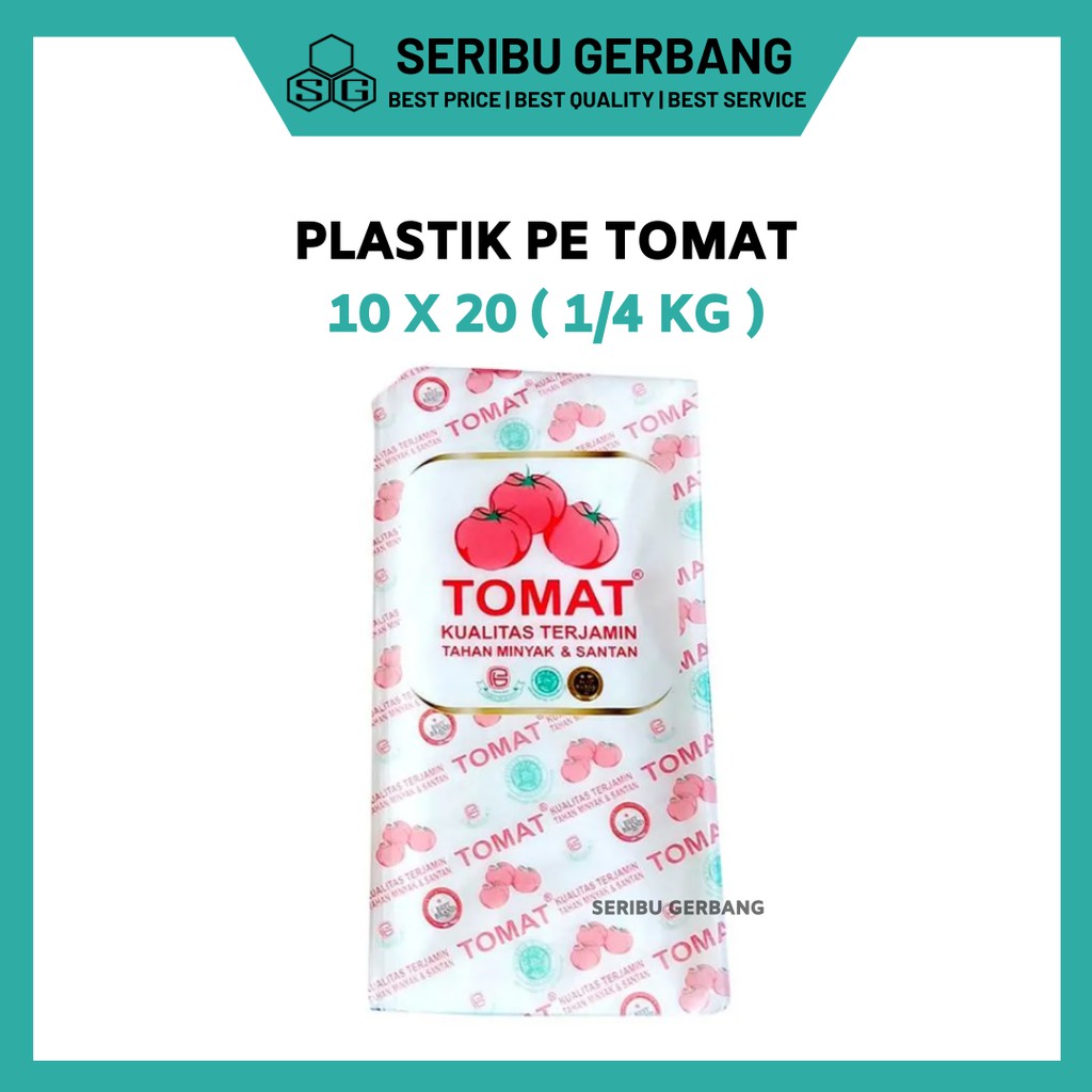 Jual Plastik Pe Merk Tomat 10 X 20 1 4 Kg Kantong Plastik Air Es Gula