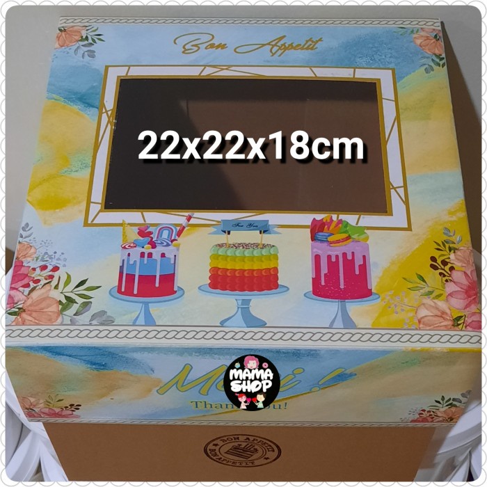 

Dus Kue Box Kue Karton Duplex Tebal Untuk Bolu Ultah 034