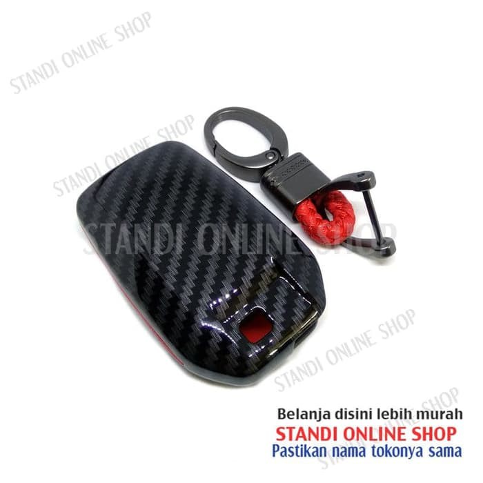 Cover Smartkey Sarung Kunci Toyota All New Fortuner VRZ Carbon Merah