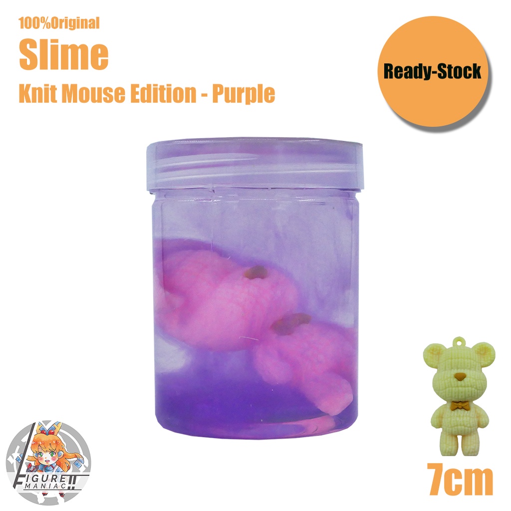 Mainan Anak - Slime Mini Knit Mouse Tabung Edition 7 cm Import Premium