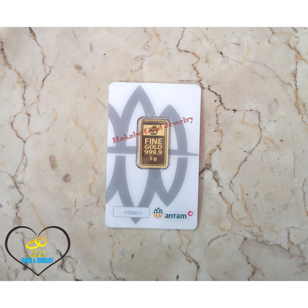 Emas Batangan ANTAM Logam Mulia 24K Gold Bar Gold Fine Gold 5 Gram