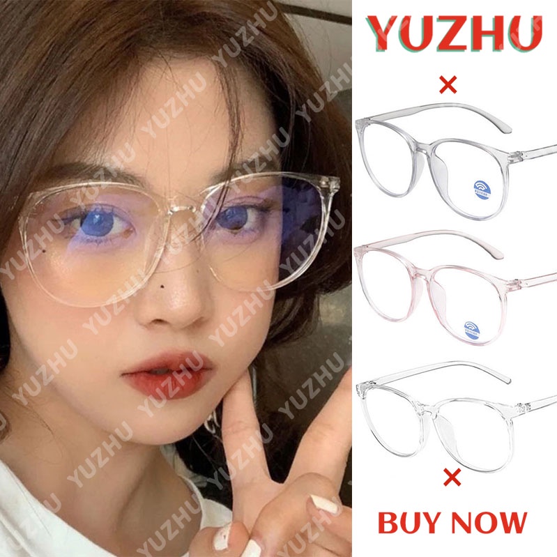 (YUZHU) COD Kacamata Anti Radiasi Gaya Busana Korea Bulat Cat Eye Frame untuk Wanita