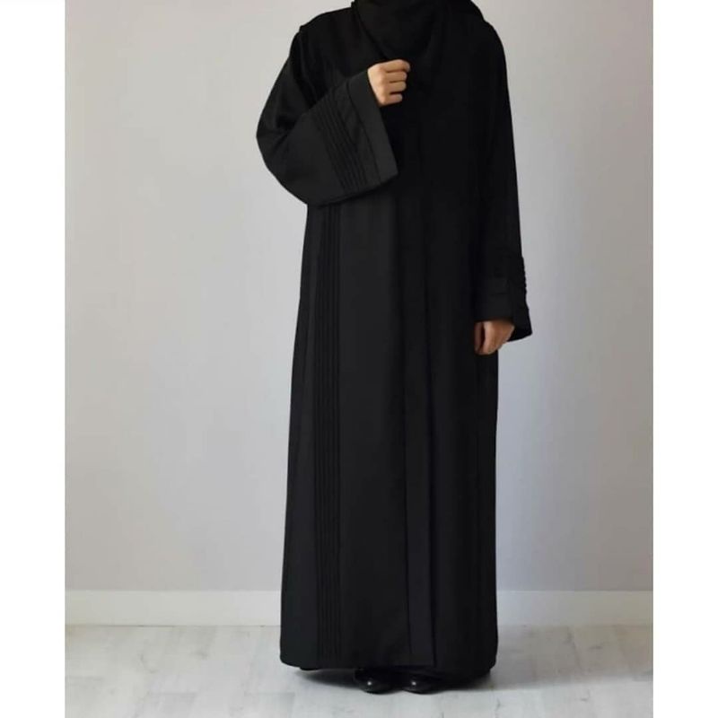 DRESS JUBAH ABAYA SAUDI JALABIYA YUMNA FULL BLACK