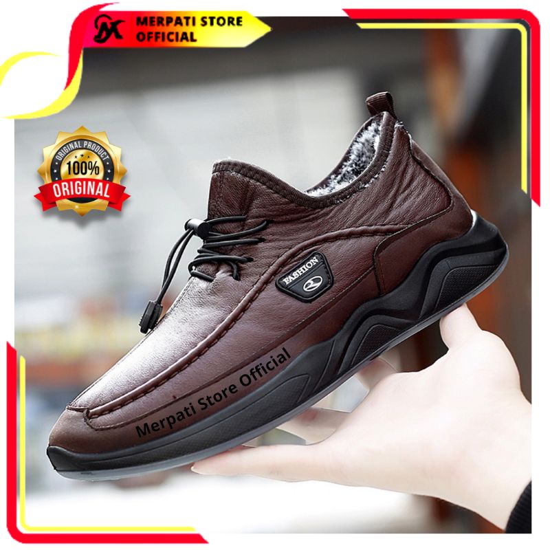 Merpati Store - Sepatu Fantofel Pria Tali Kulit Import Formal Santai Sepatu Pria Keren Terbaru