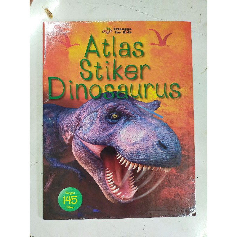 ORI buku ATLAS STIKER DINOSAURUS penerbit Erlangga for kids