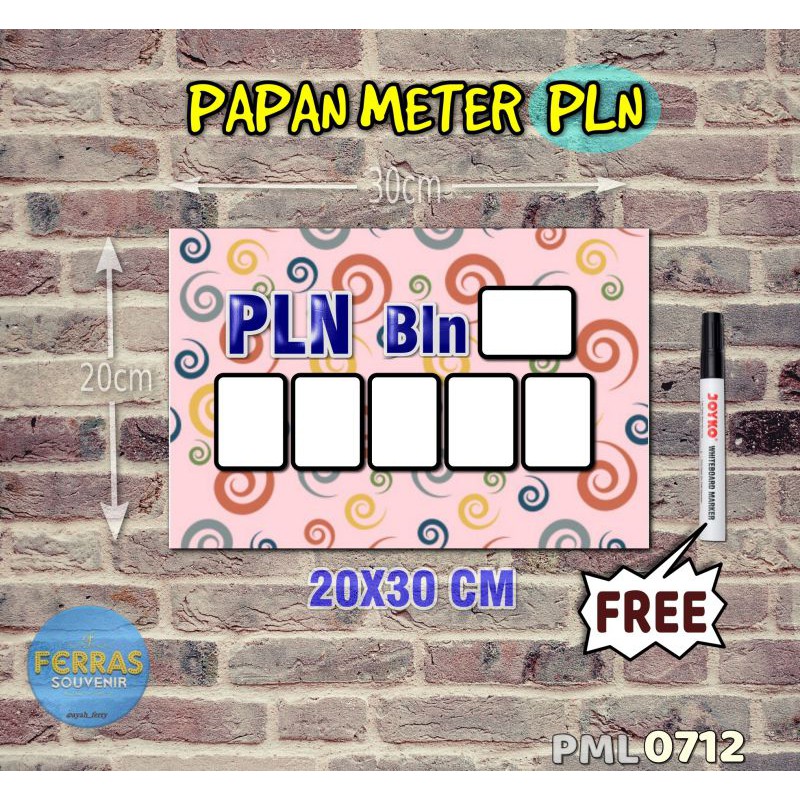 

Ferras Papan Meter Listrik PLN PAM motif Unik - Pastel 12