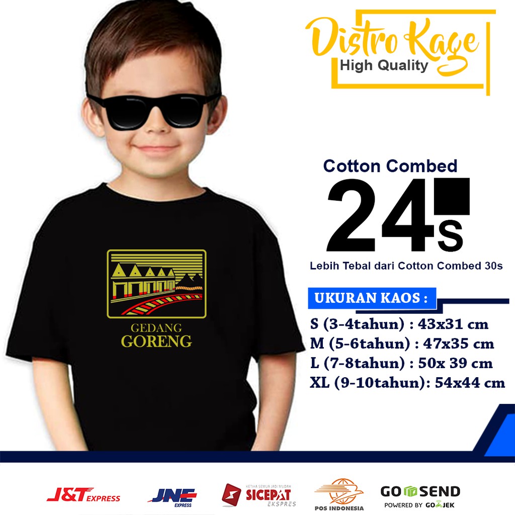 BAJU KAOS DISTRO ANAK DAN DEWASA GEDANG GORENG PRIA LAKI LAKI COTOON COMBAD 30S