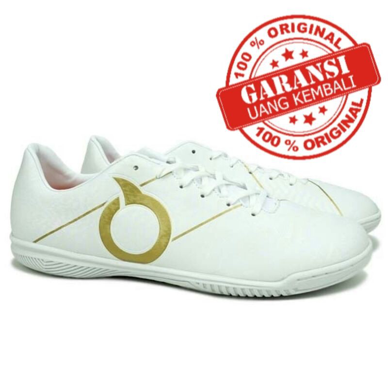 SEPATU FUTSAL ORTUSEIGHT SABRE IN OFF WHITE/GOLD