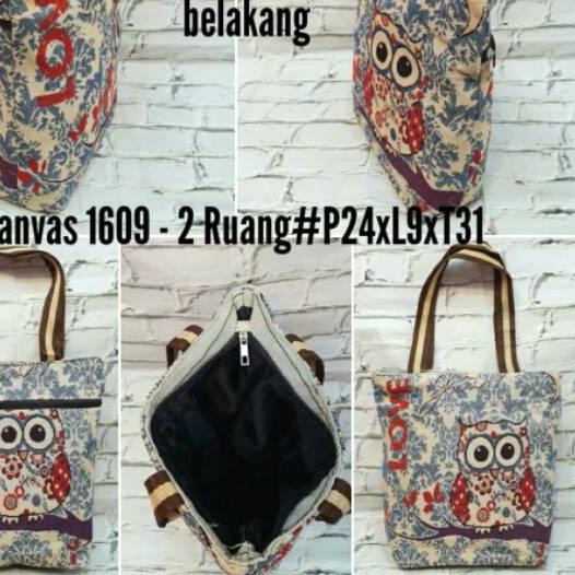 ✶ Tas thailand kanvas 1609 / tote bag / tas owl gajah / tas thailand bangkok import grosir ➭